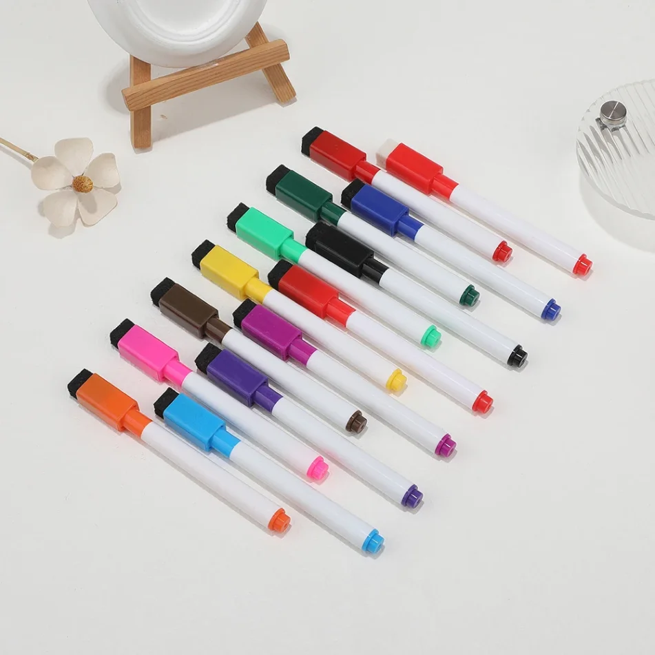 A set of marker pens in a case for art and design.