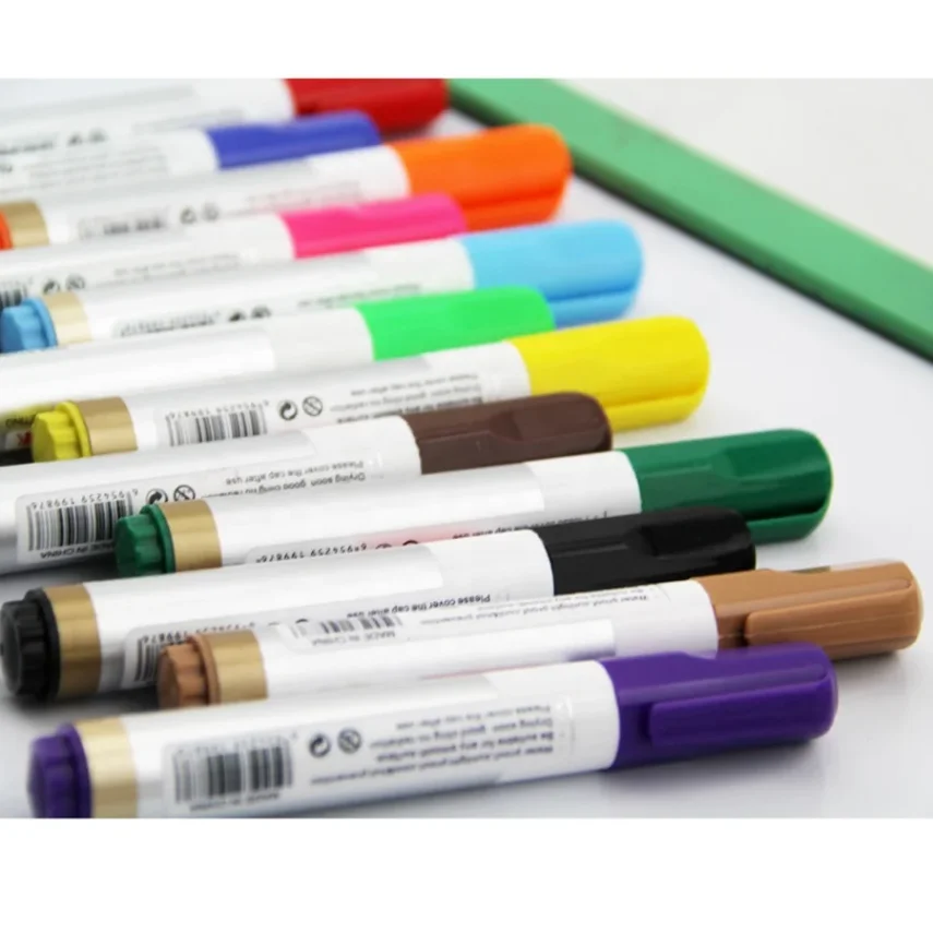 Set of colorful marker pen designs for creative projects