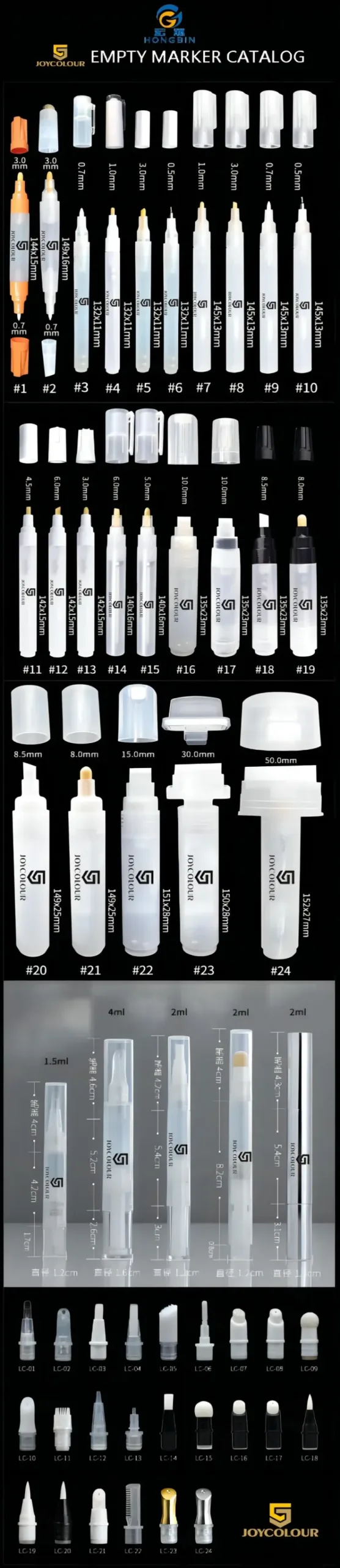 Professional collection of marker pens for artists and designers