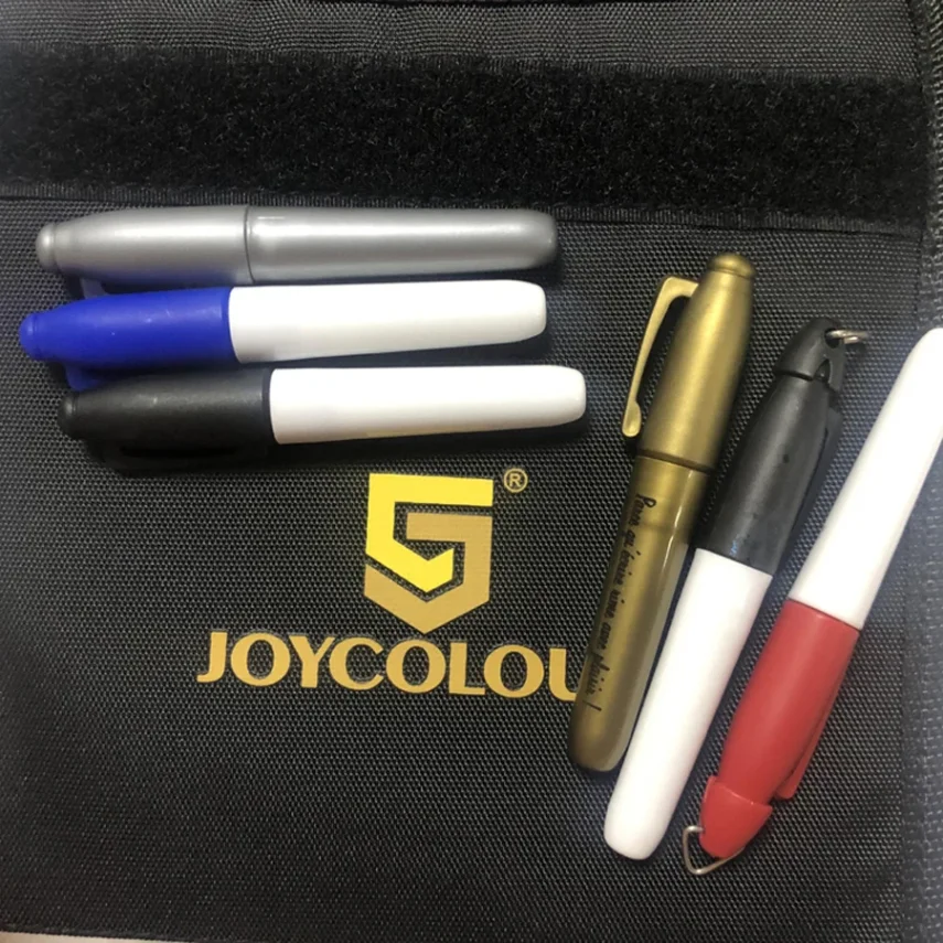 Bright and vivid marker pen colors display