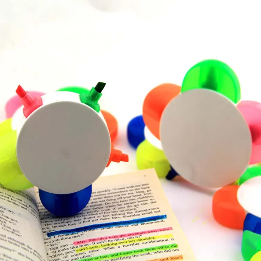 A set of marker pens in a case
