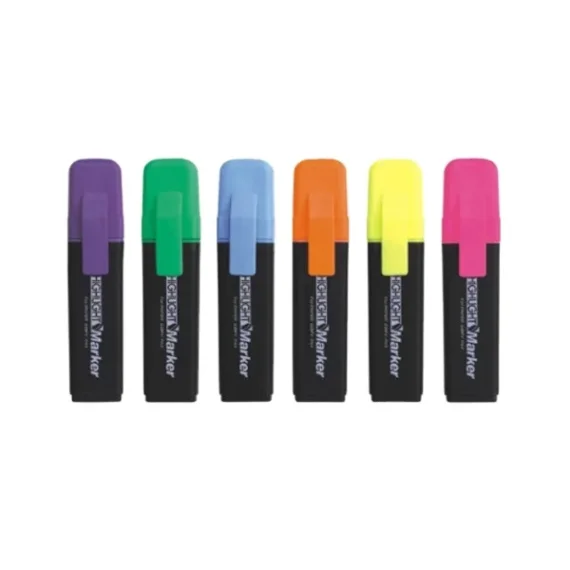 Set of colorful marker pens for artistic use