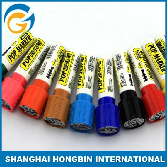 A set of colorful marker pens for art and design