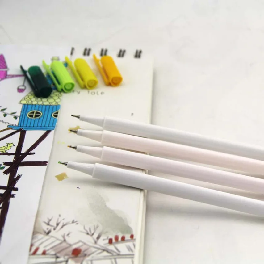 Bundle of creative markers for sketching and drawing.