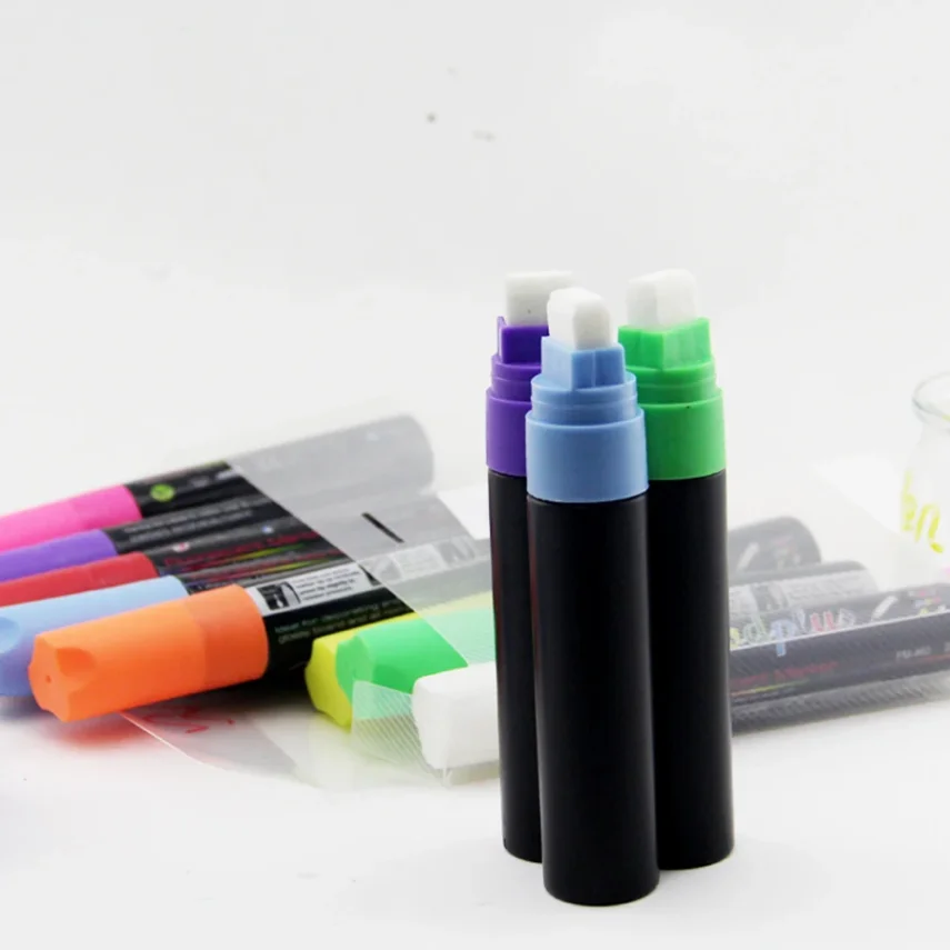 A set of colorful markers for artistic design.