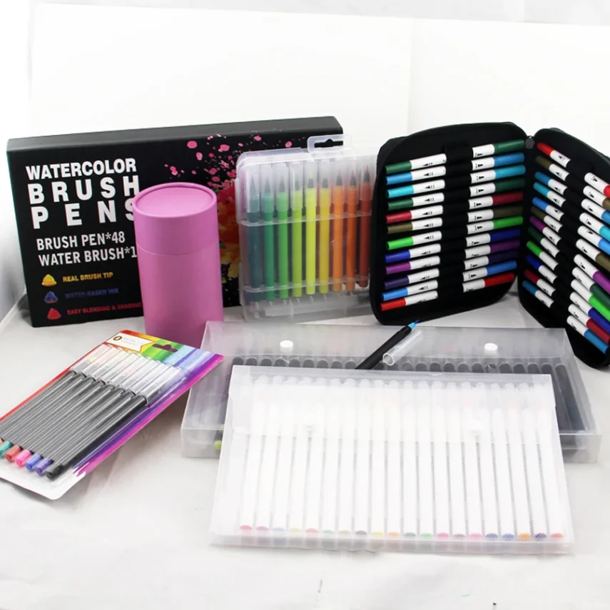 A set of colorful markers for creative projects