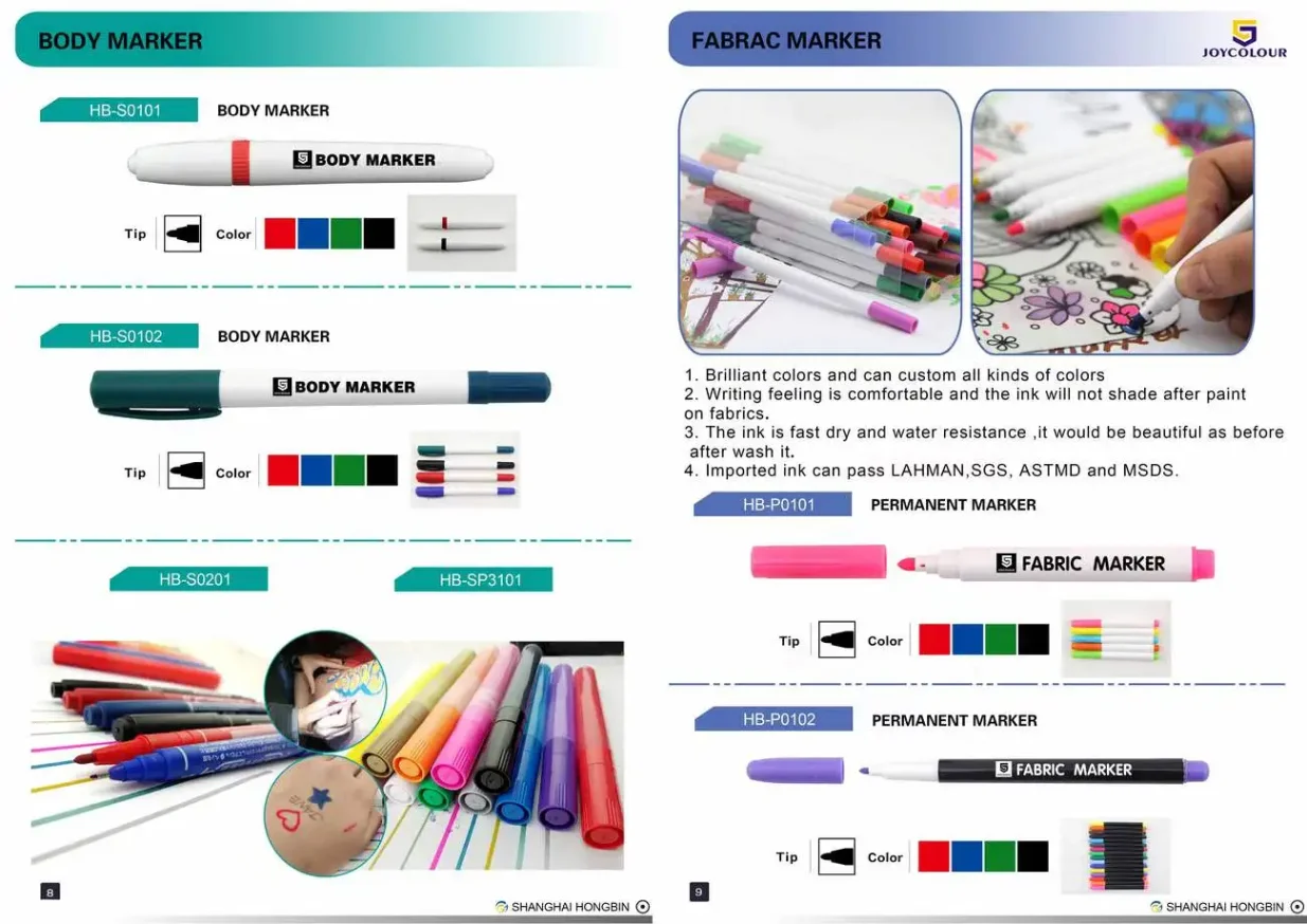 High-quality marker pens for design and creative work