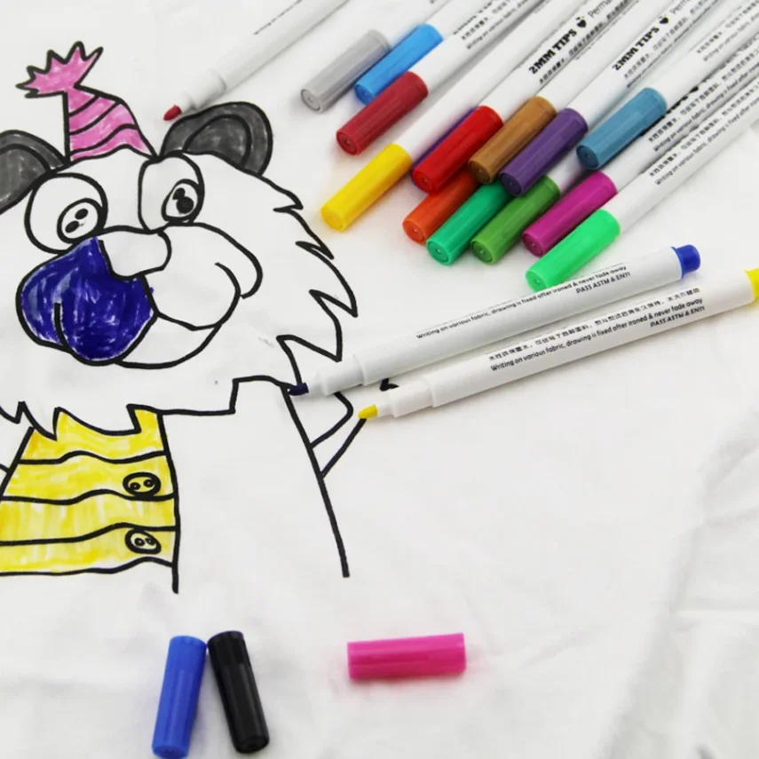 Creative usage of markers in art or design projects, inspiring customers.