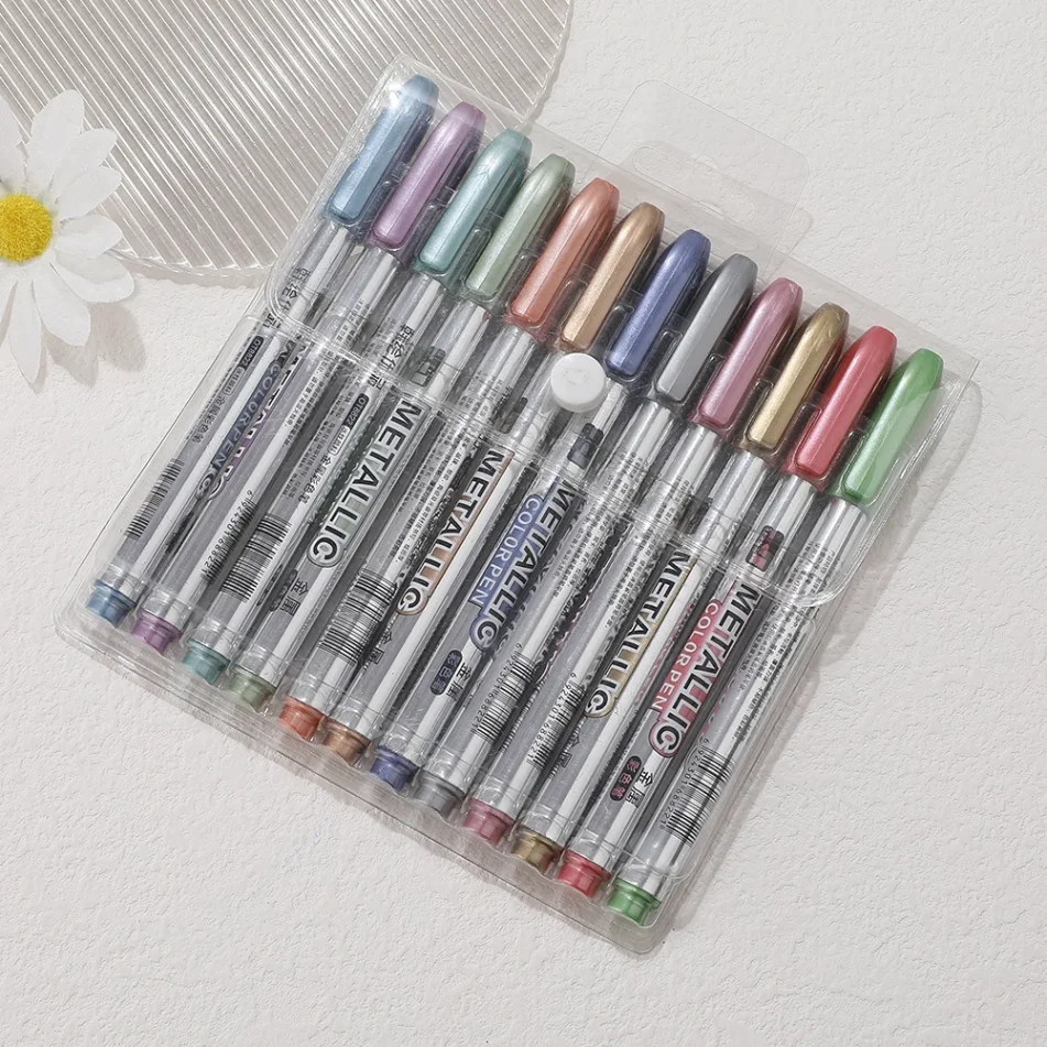 High-quality marker pens and design tools on a white background