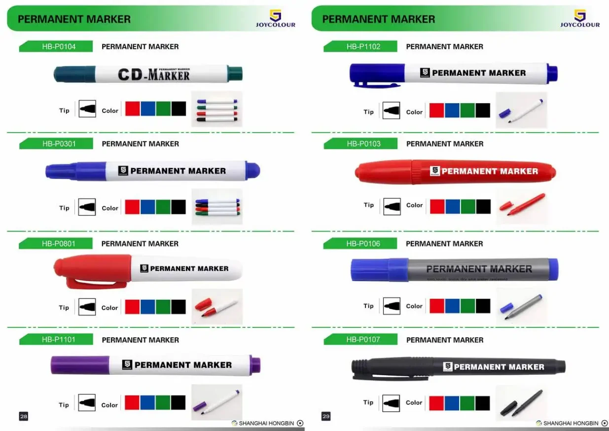 Illustration of using marker pens for drawing and coloring
