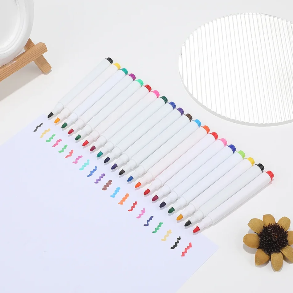 Assortment of marker pens in assorted colors.