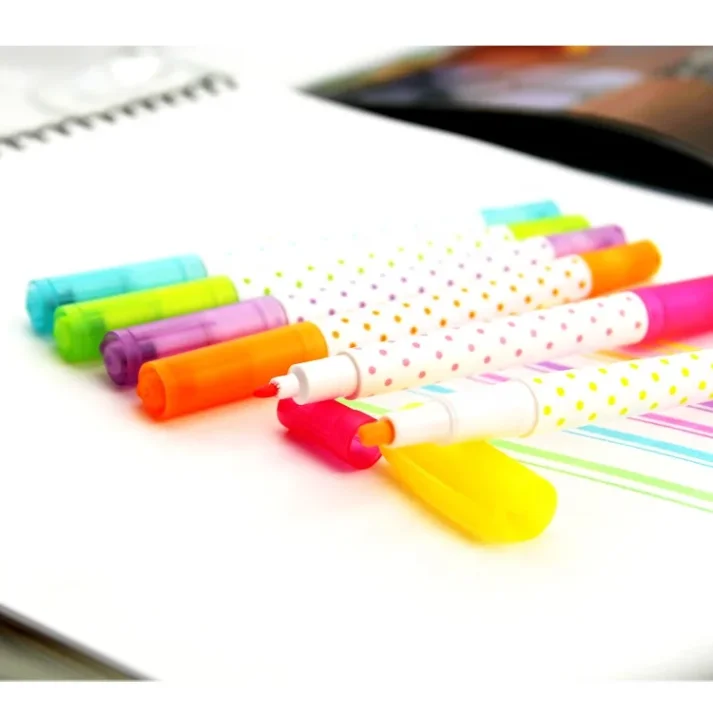 Marker art tools kit with various tips and ink colors