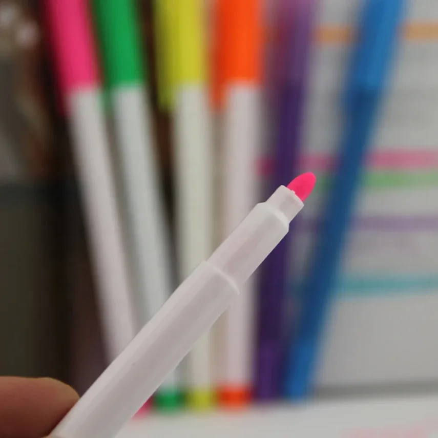 Set of colorful marker pens for creative projects