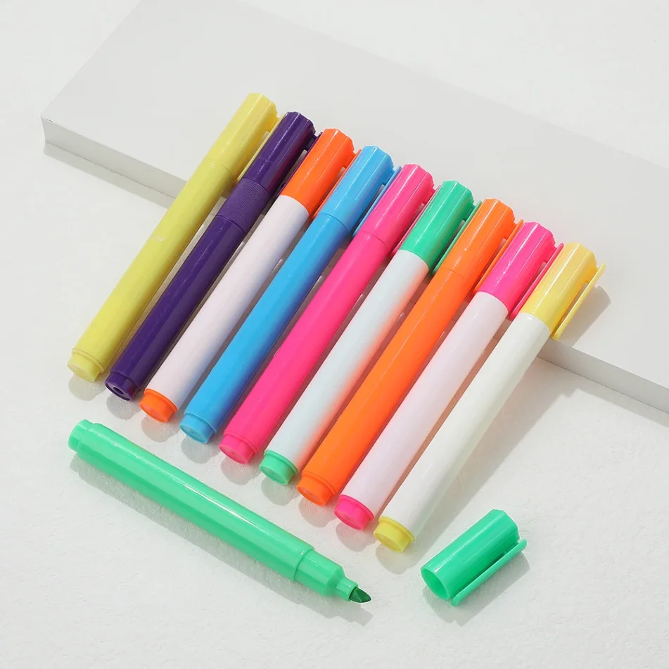 Assortment of marker pens for various uses.