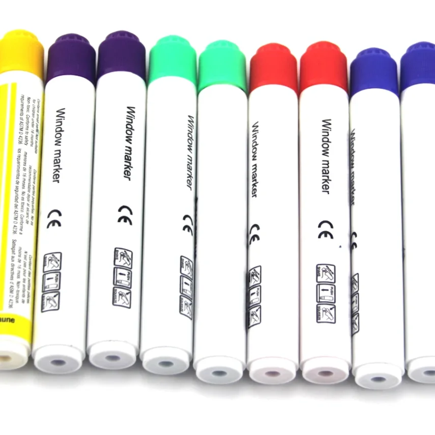 Collection of colorful marker pens