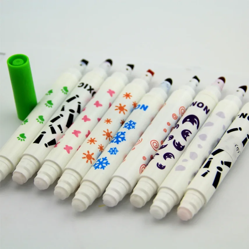 Collection of colorful marker pens