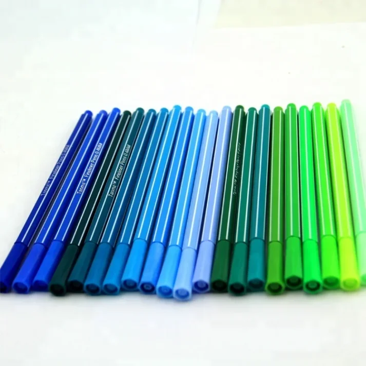 Collection of art markers ideal for sketching and coloring.