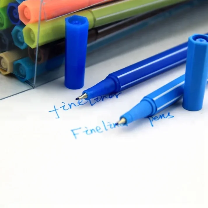 Variety of marker pens in different tip sizes and colors.