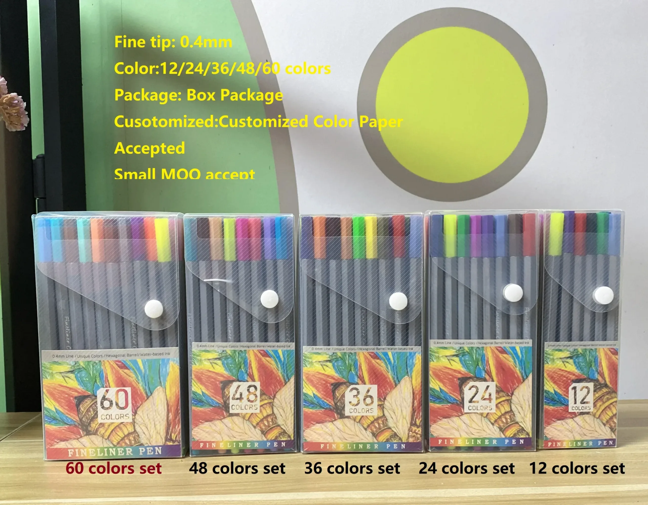 Display of marker pens showcasing their vibrant colors.