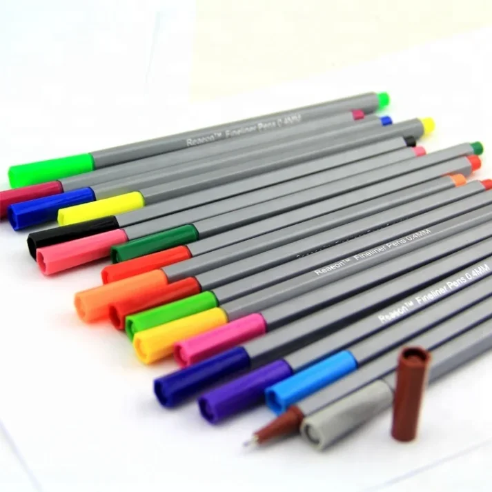 A collection of art markers for creative projects.
