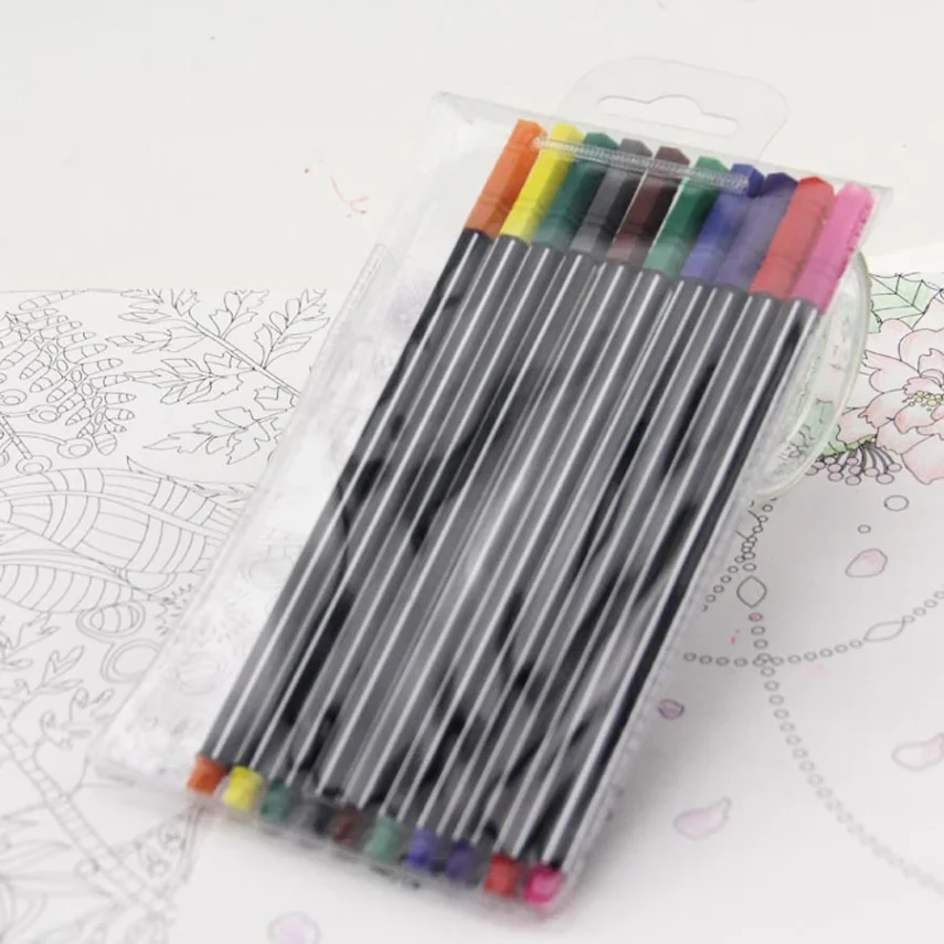 An assortment of marker pens in different colors.