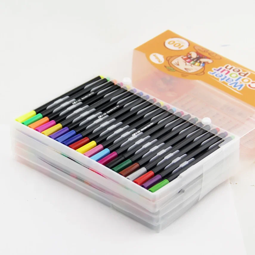 A colorful set of marker pens for artists and students.