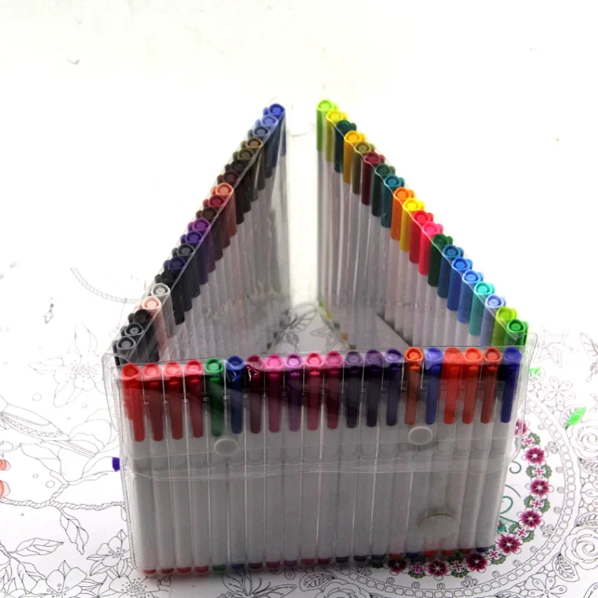 Colorful set of marker pens for art and design
