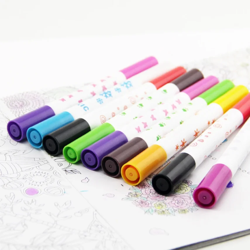 High-quality marker pens and design tools on a white background