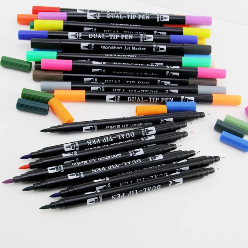 Professional-grade marker pens for detailed artwork