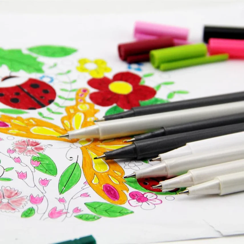 High-quality marker pens ideal for drawing and illustration