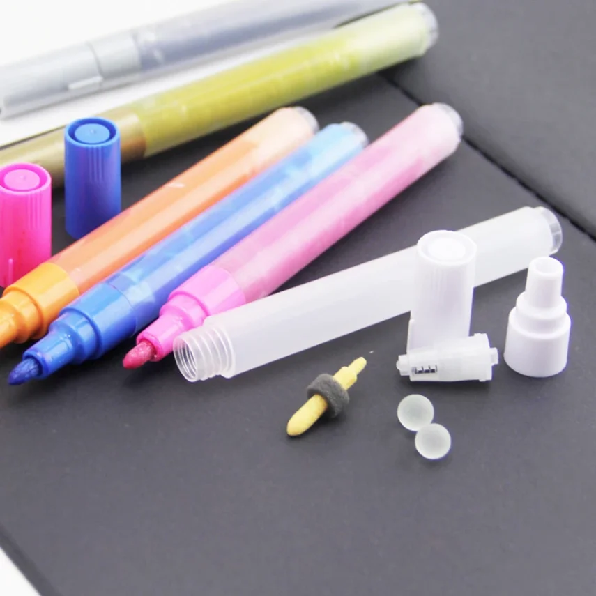 Set of colorful marker pen designs for creative use.