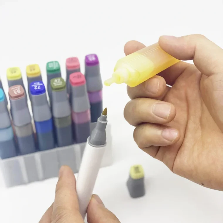 Alcohol-based markers for smooth blending