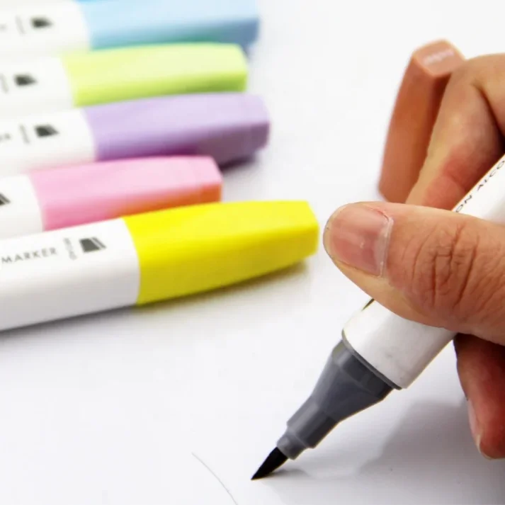 High-quality marker pen and design tools on a white background