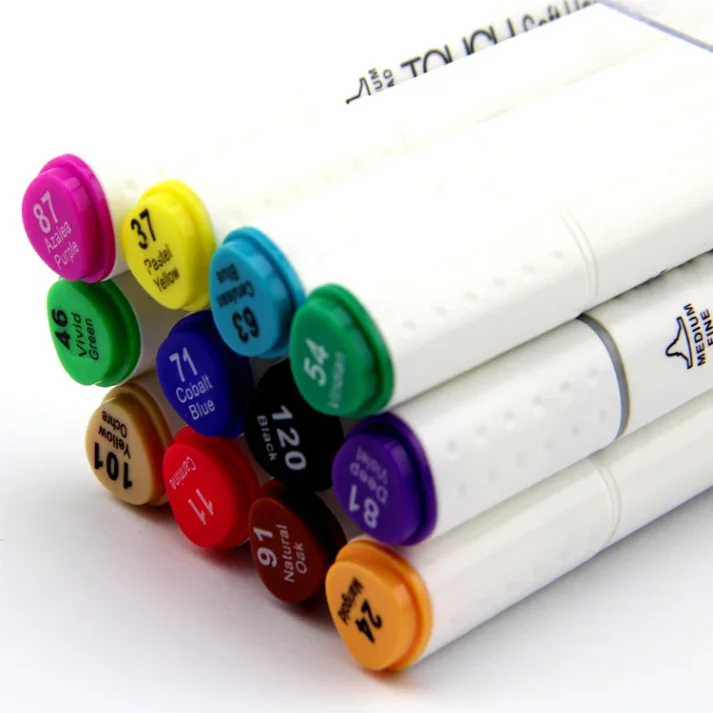 Assortment of fine-tip markers for precision work