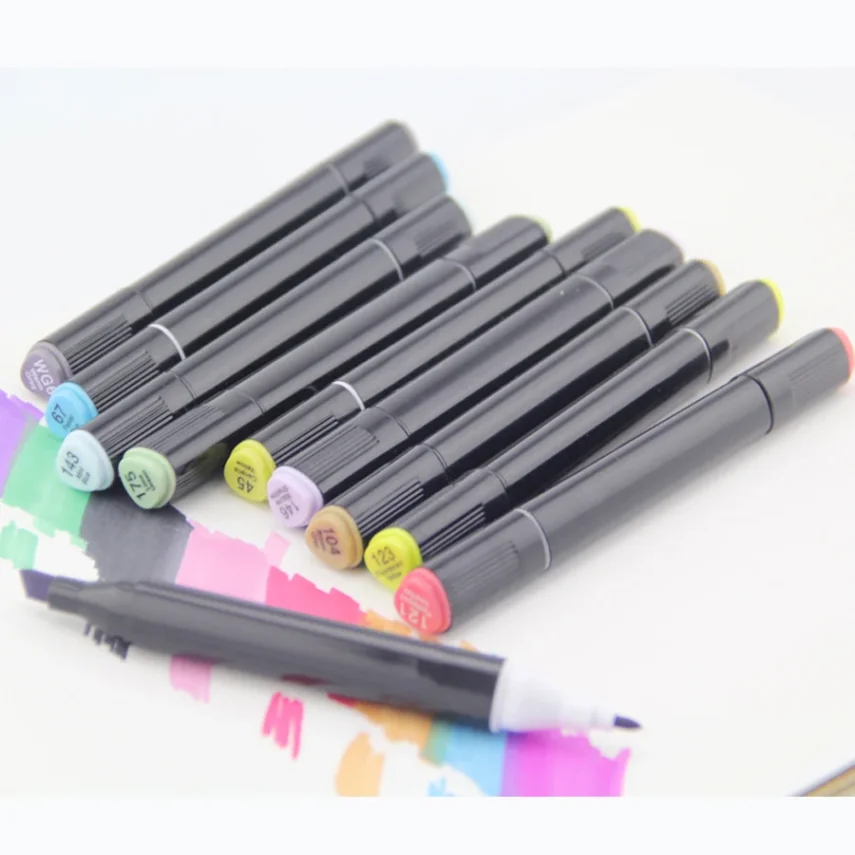 Set of colorful marker pens for art and design