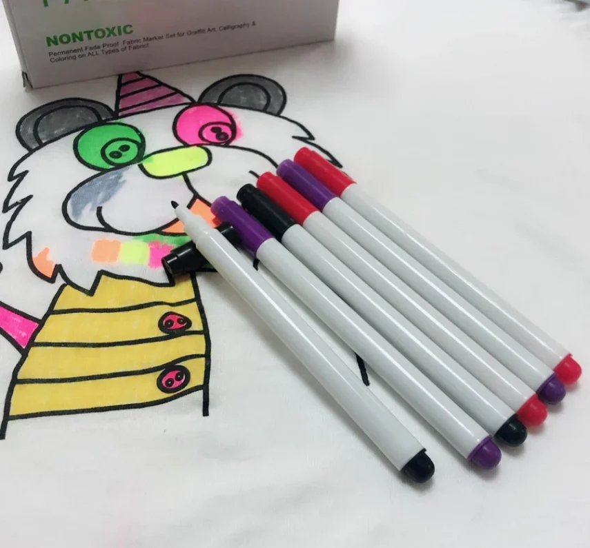 Collection of marker pens in various colors.