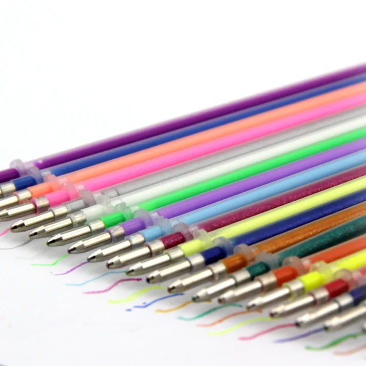 Collection of art marker pens displayed