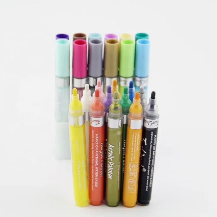 Set of colorful marker pen designs for creative projects.