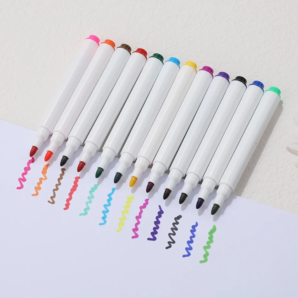Colorful set of marker pens for artists