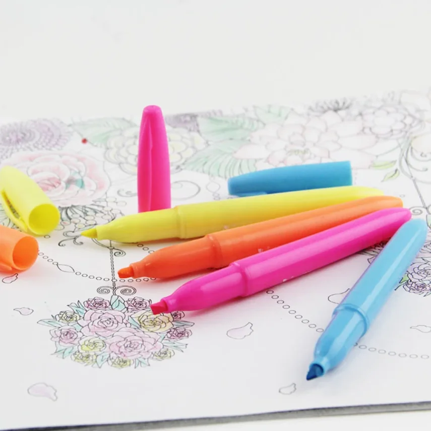 Wholesale 5-Color Flower Shaped Highlighter from Factory Supplier