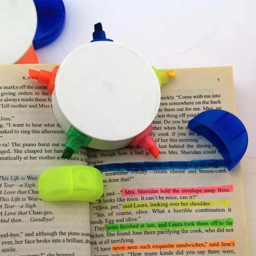 Wholesale 5-Color Flower Shaped Highlighter from Factory Supplier