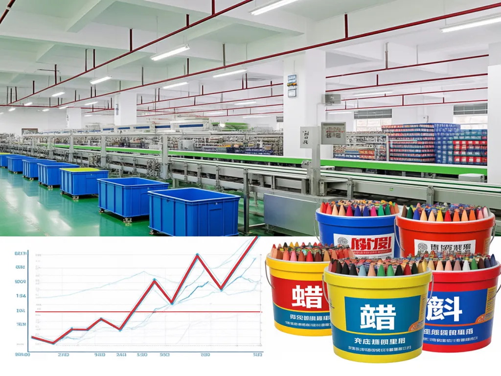 Crayons wholesale in a factory setting