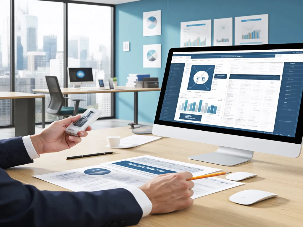 Business analysis with a mechanical pencil and computer
