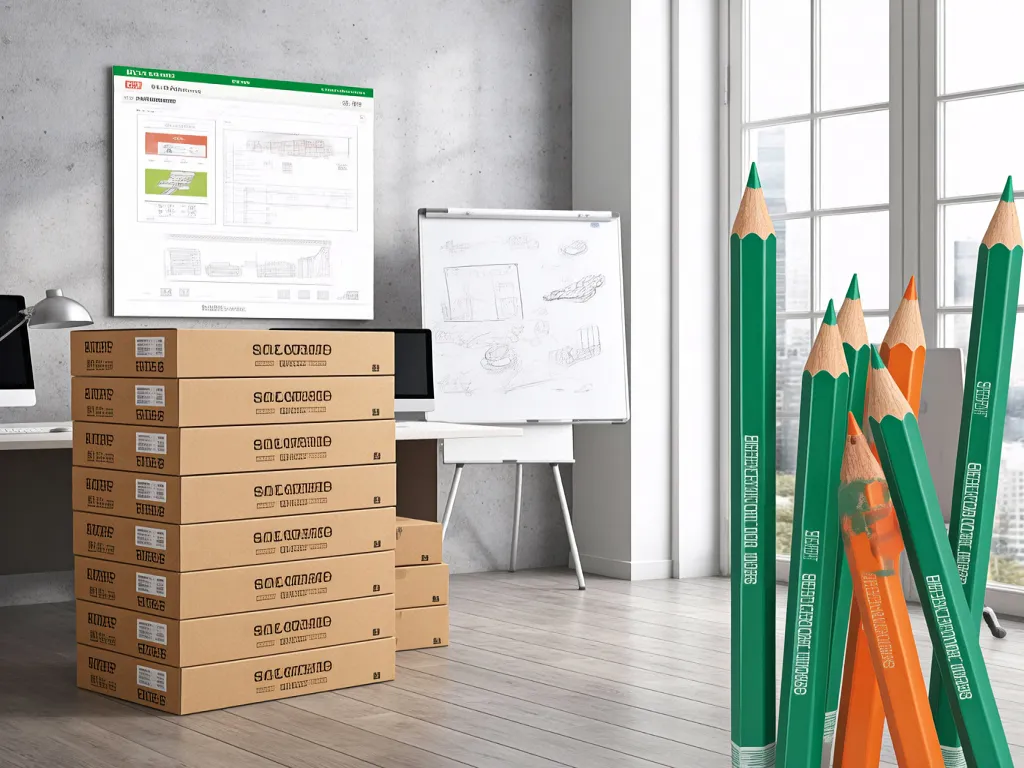 Bulk cheap pencils wholesale in a modern office