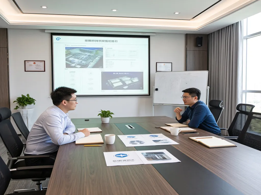 Discussing custom printed pencils wholesale in a business meeting