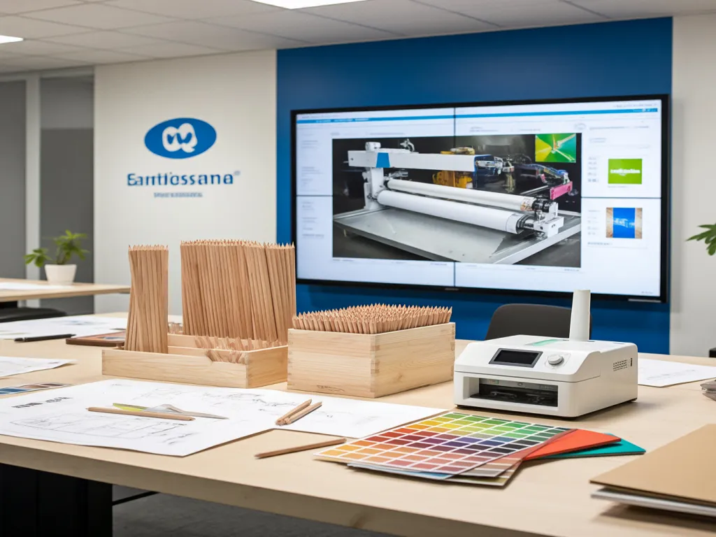 Designing custom printed pencils for wholesale in a creative office