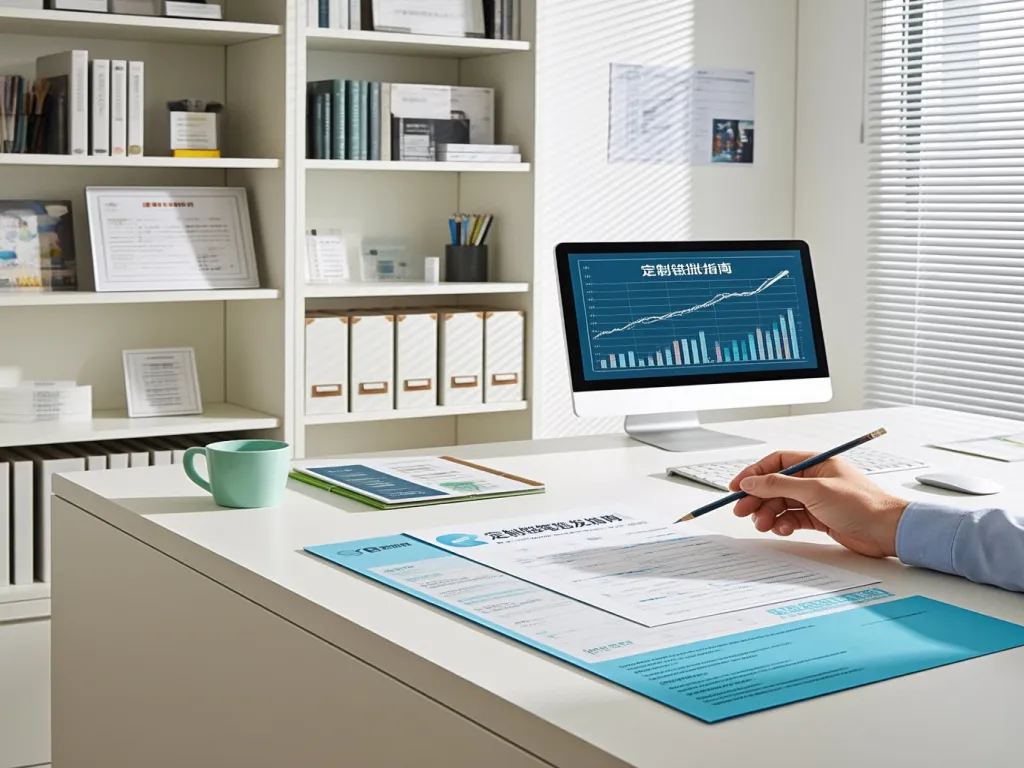 A person analyzing custom printed pencils wholesale data on a computer