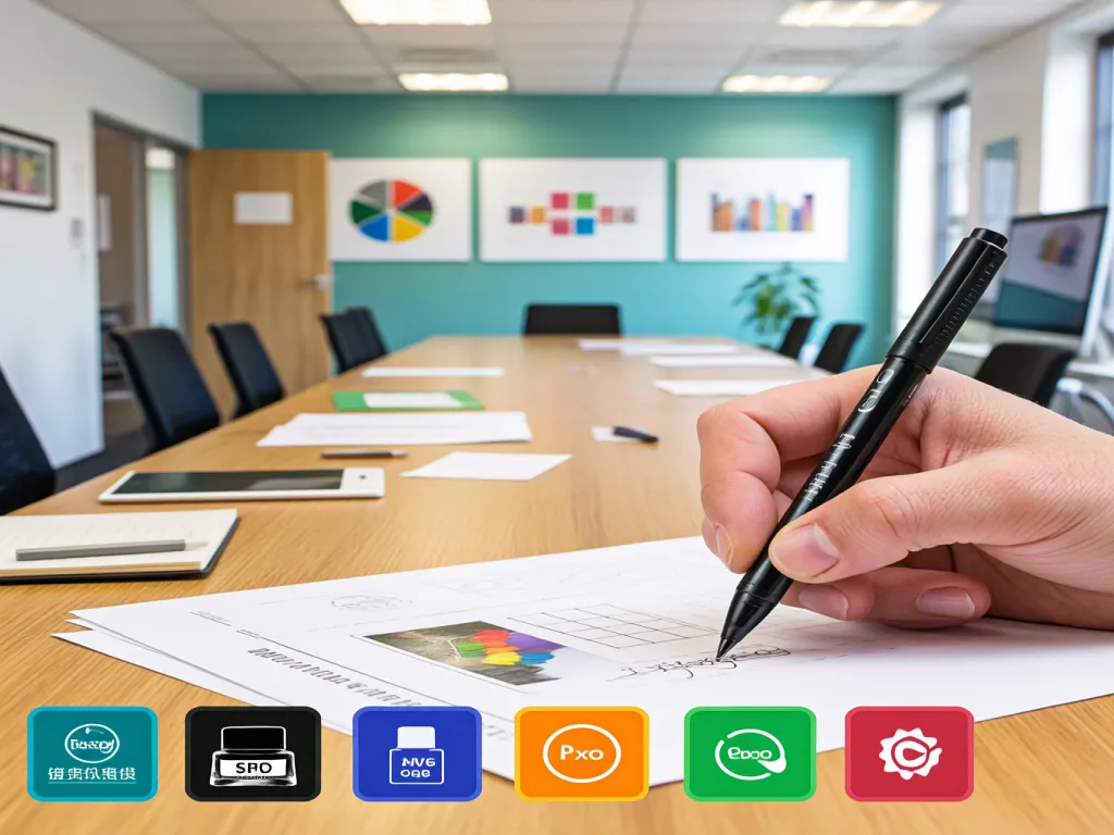 A meeting with someone using expo pens and markers