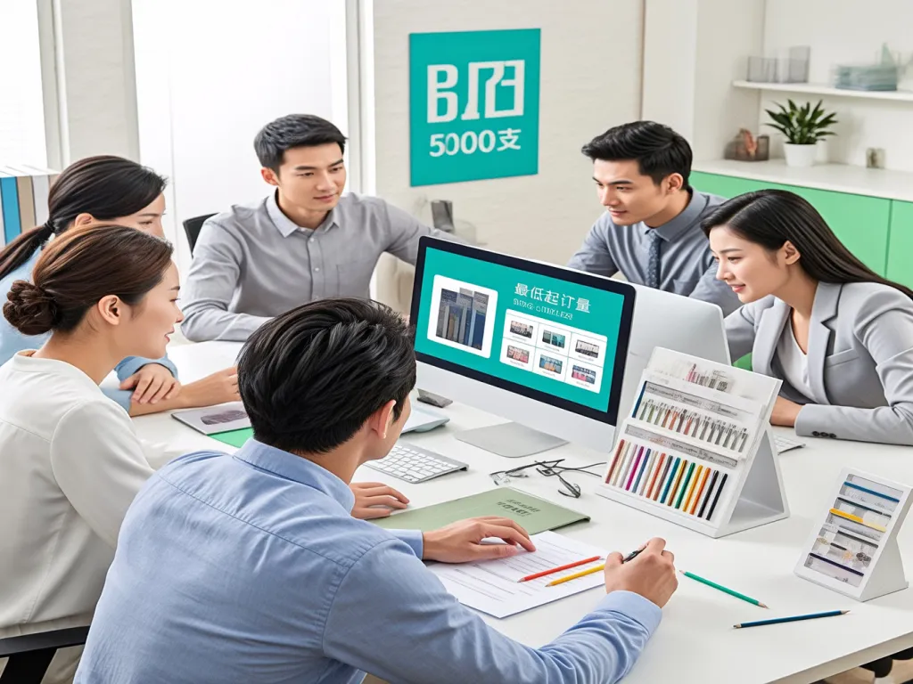 Team discussing cheap pencils wholesale orders in a meeting