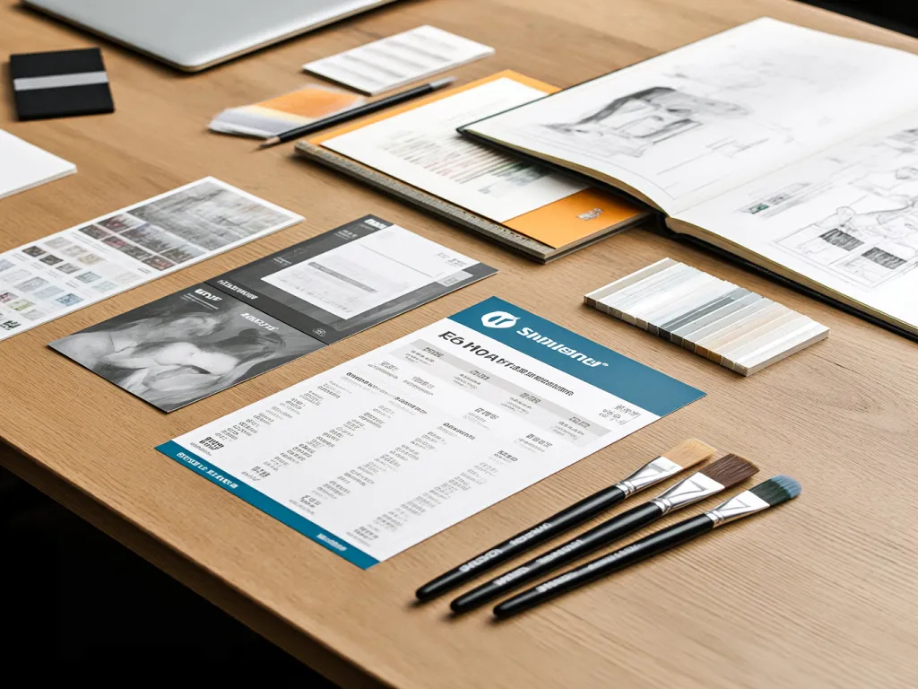 Organized design materials including paint pen markers on a table